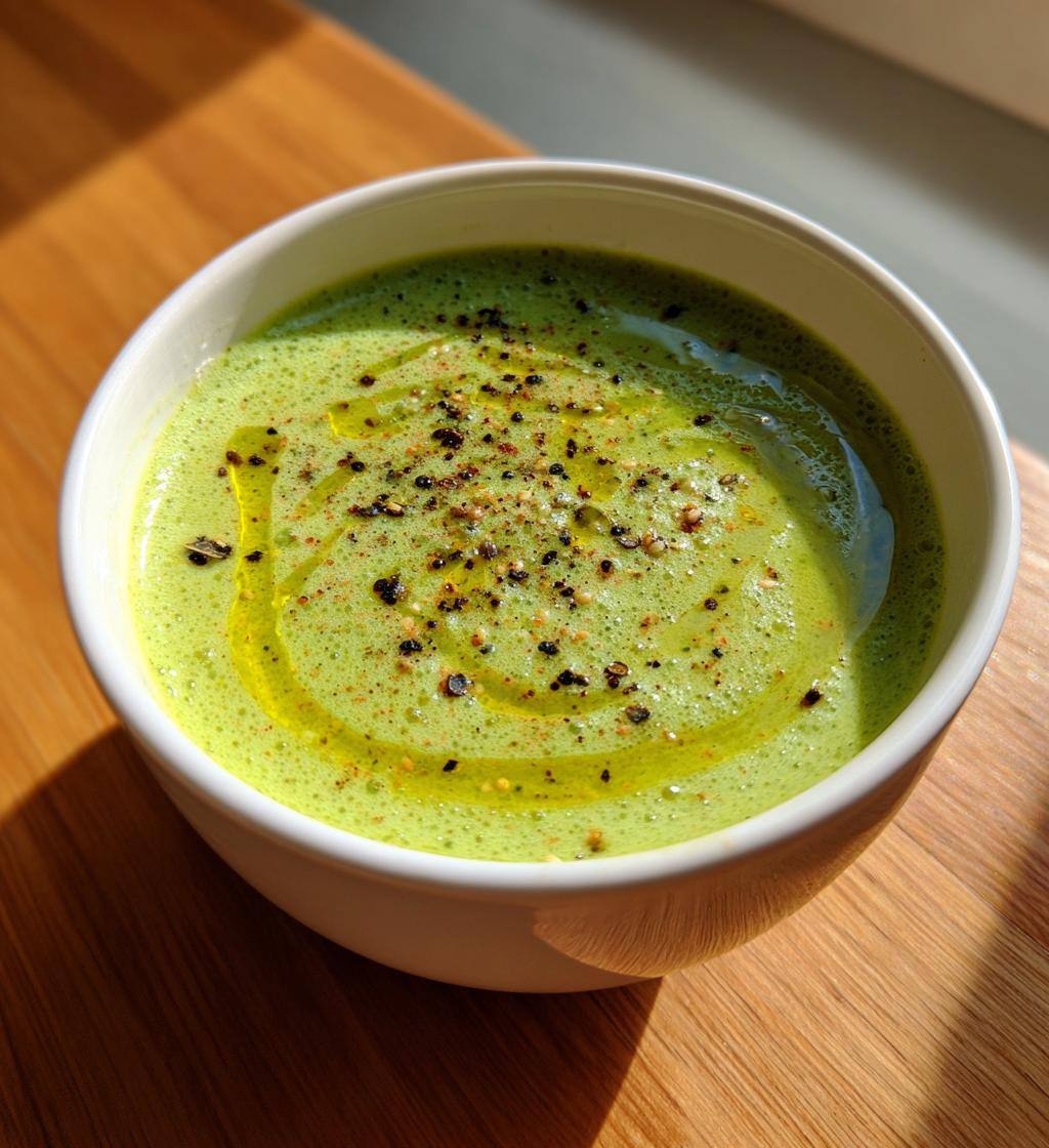 vegan asparagus soup - detail 1