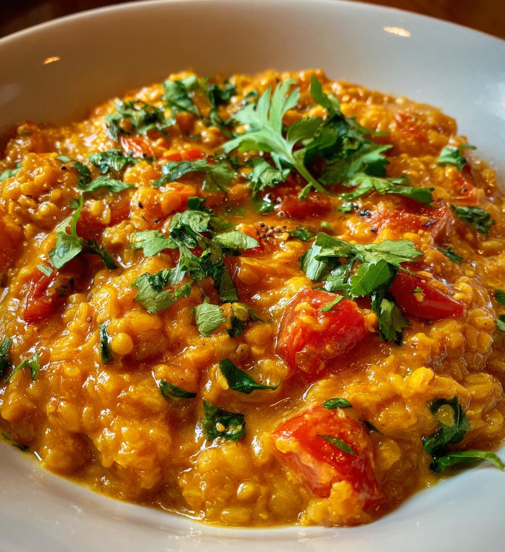vegan red lentil curry