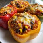 vegetarian stuffed bell peppers with rice