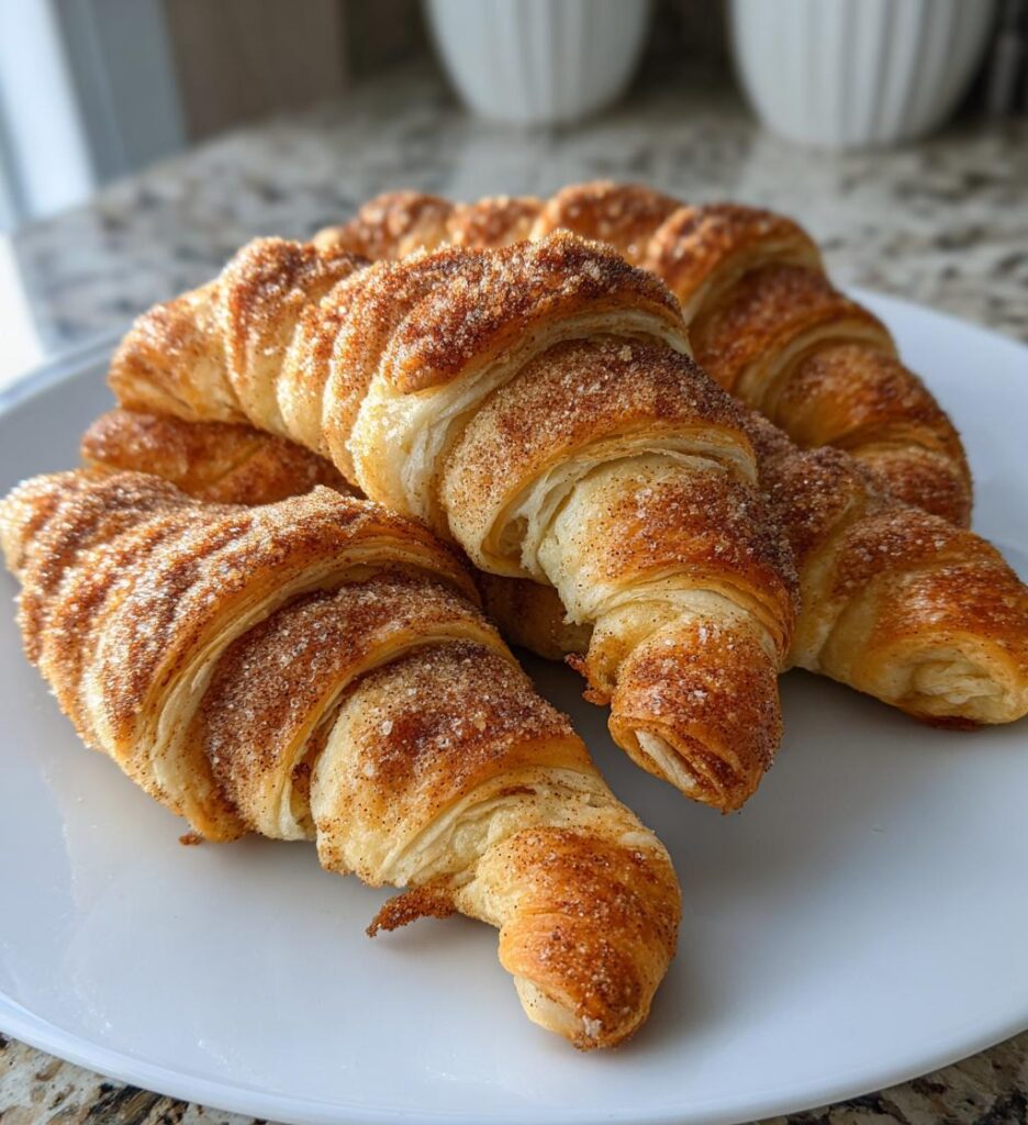 warm cinnamon crescent twists
