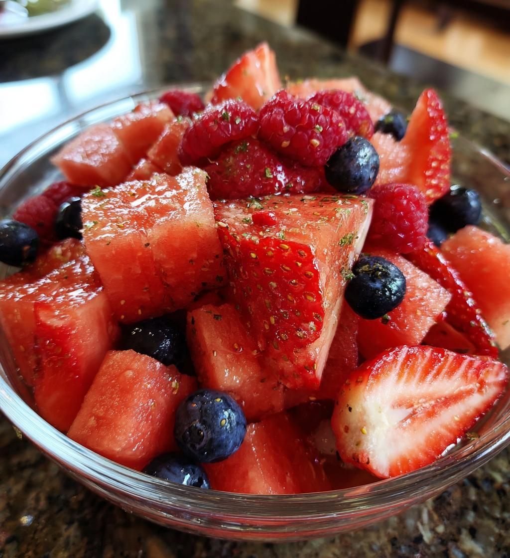 watermelon berry fruit salad