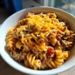 Creamy Rotel Pasta with Ground Beef