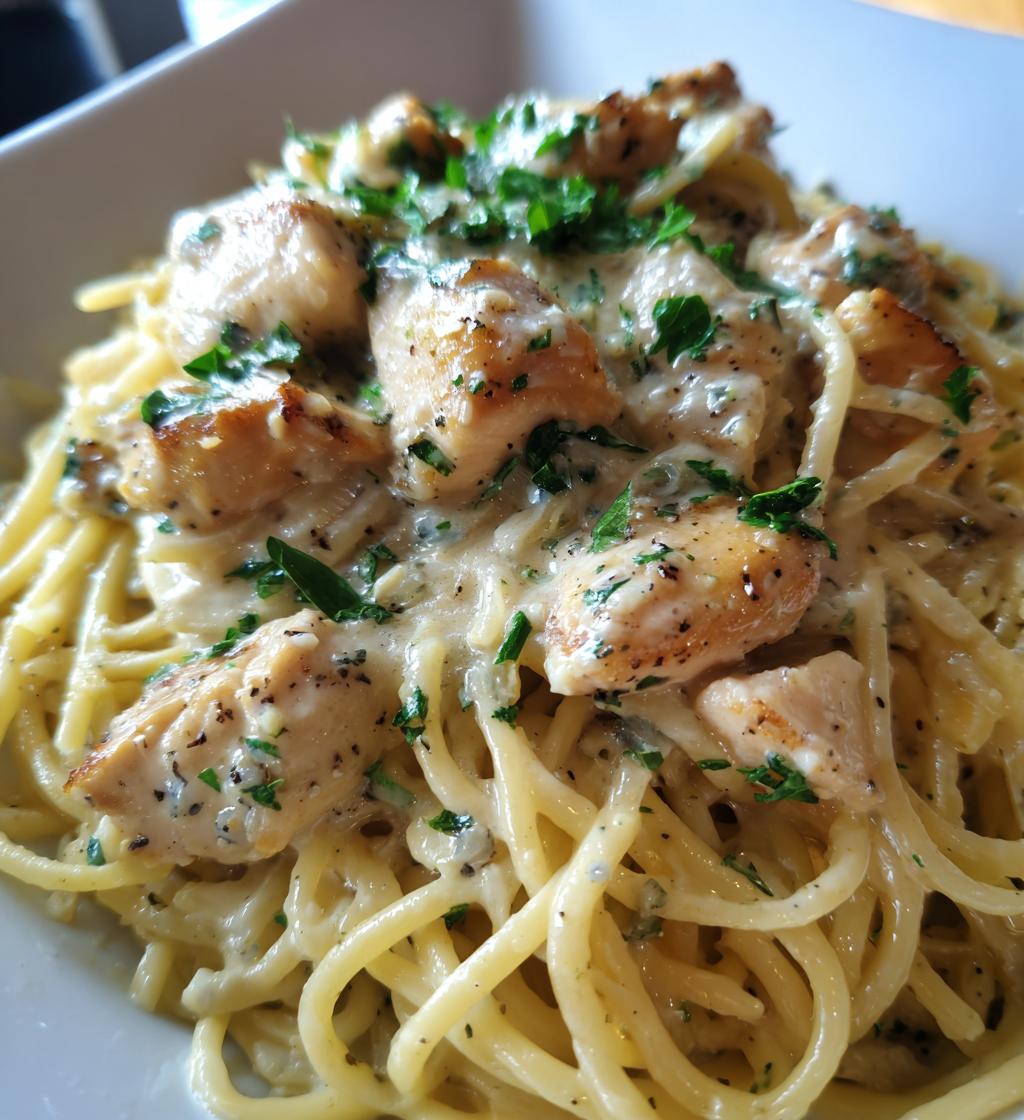 Easy Garlic Parmesan Chicken Pasta Recipe - detail 1