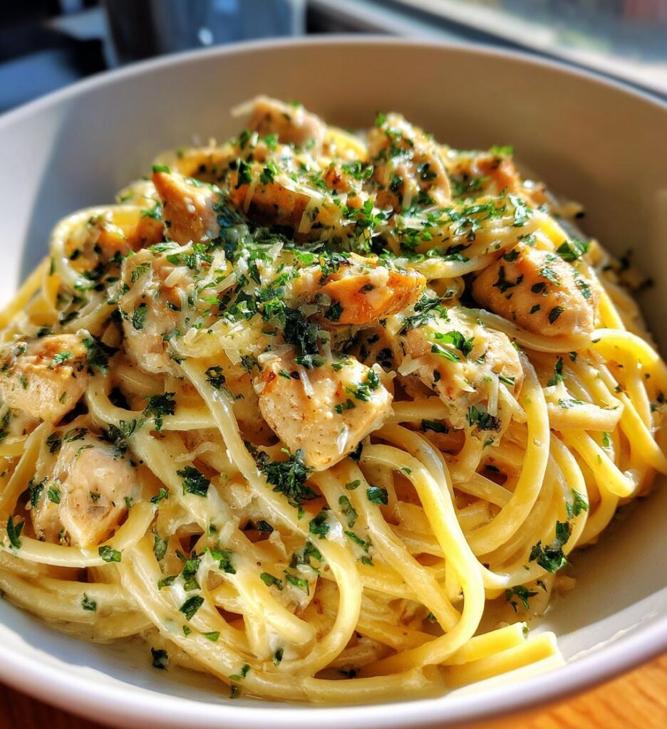 Easy Garlic Parmesan Chicken Pasta Recipe