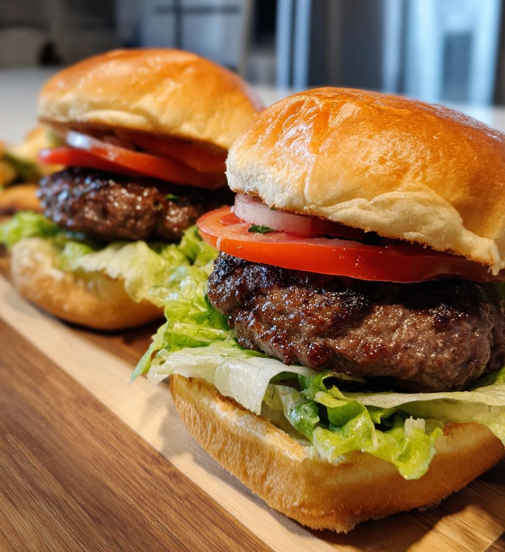air fryer hamburgers - detail 1
