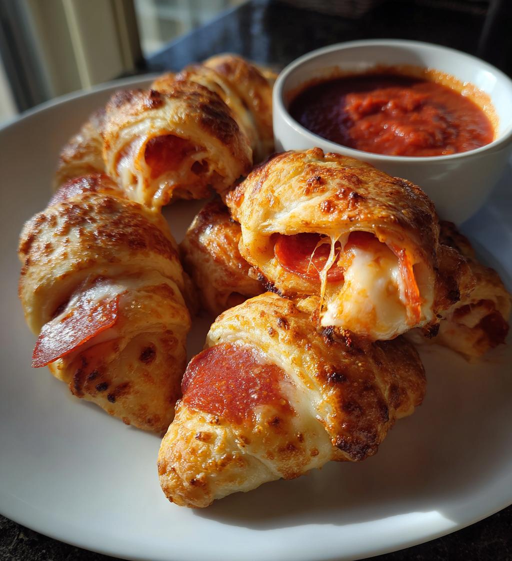 air fryer pepperoni pizza crescent rolls - detail 1