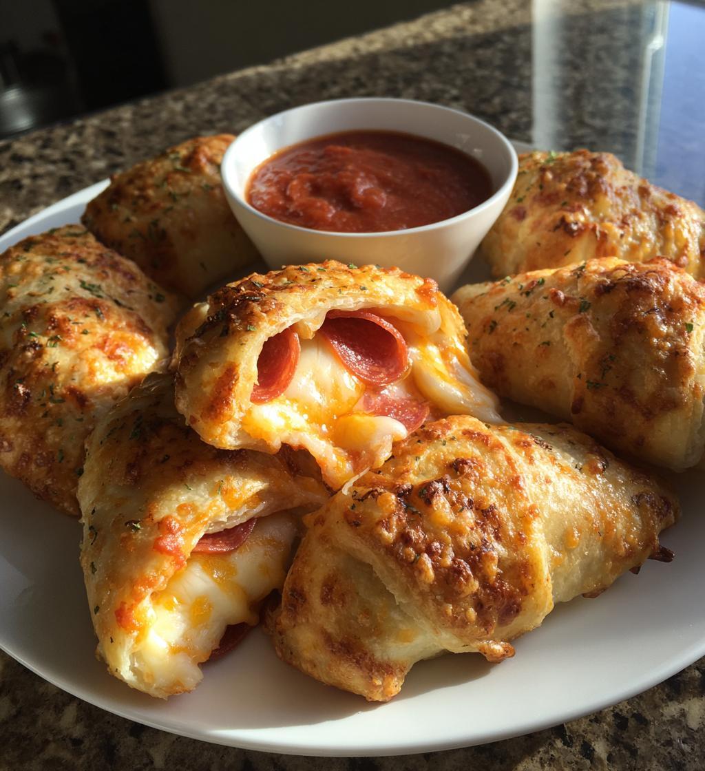 air fryer pepperoni pizza crescent rolls