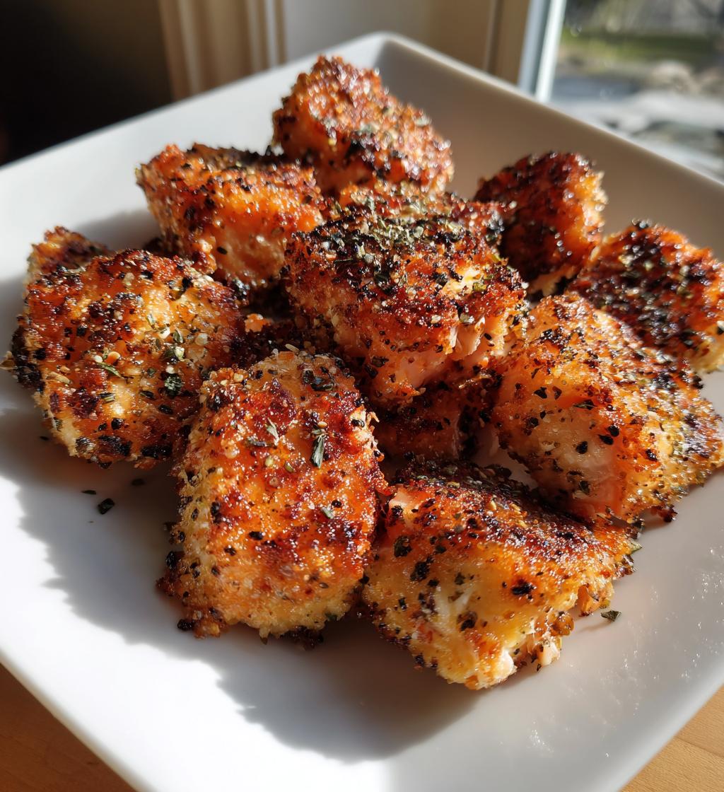 air fryer salmon bites - detail 1