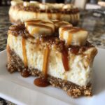almond crust banana caramel cheesecake