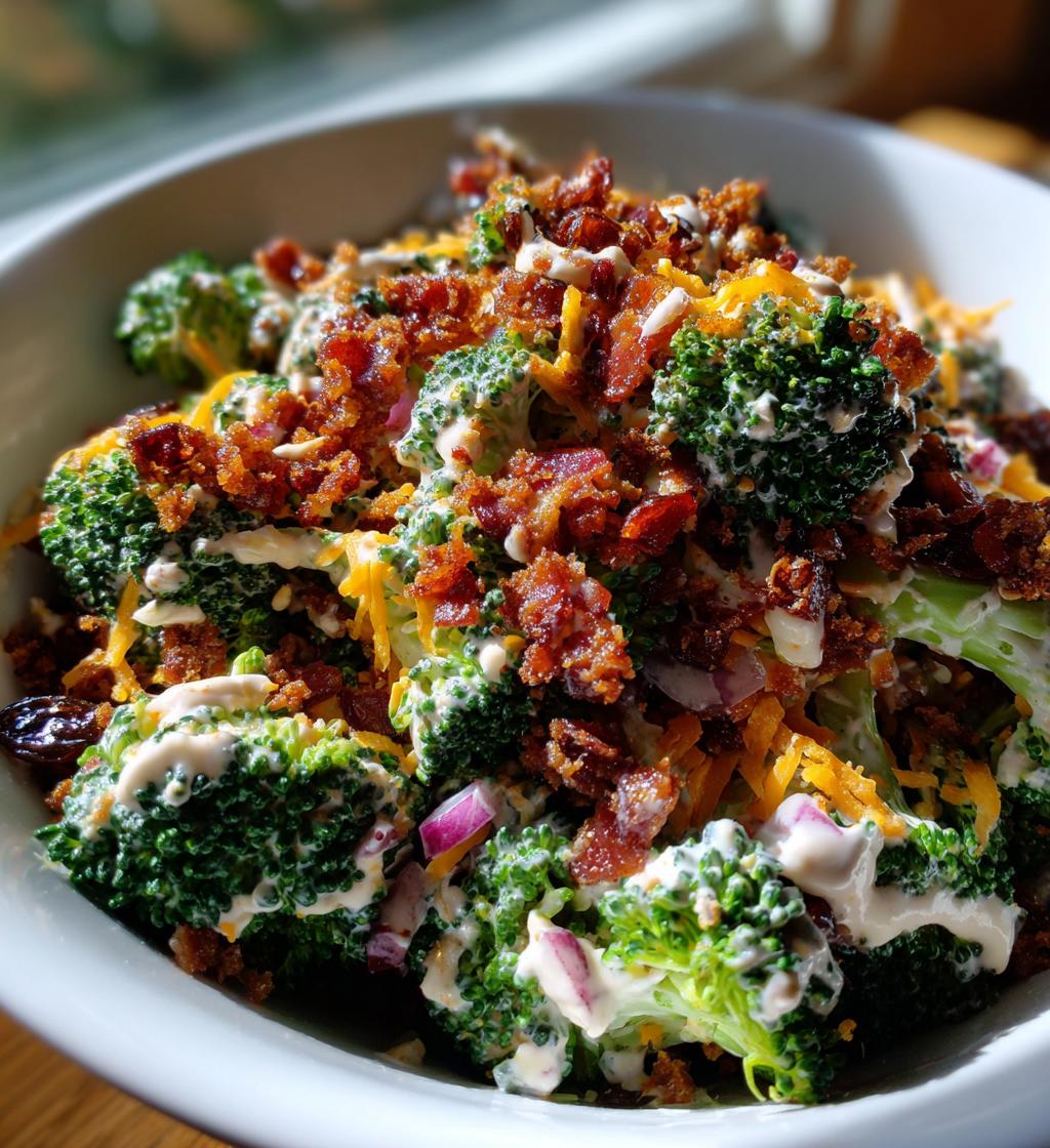 amish broccoli salad - detail 1