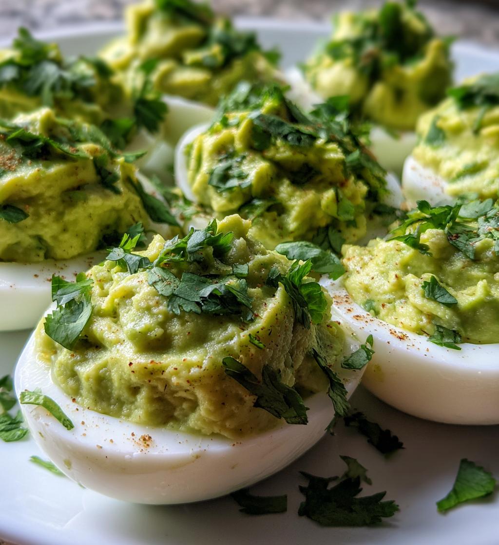 avocado deviled eggs - detail 1