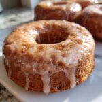 baked apple cider doughnuts with cinnamon maple glaze