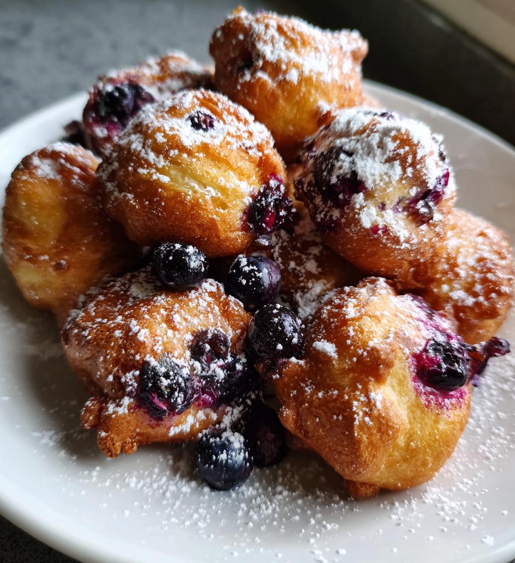 baked blueberry fritter bites - detail 1