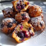 baked blueberry fritter bites