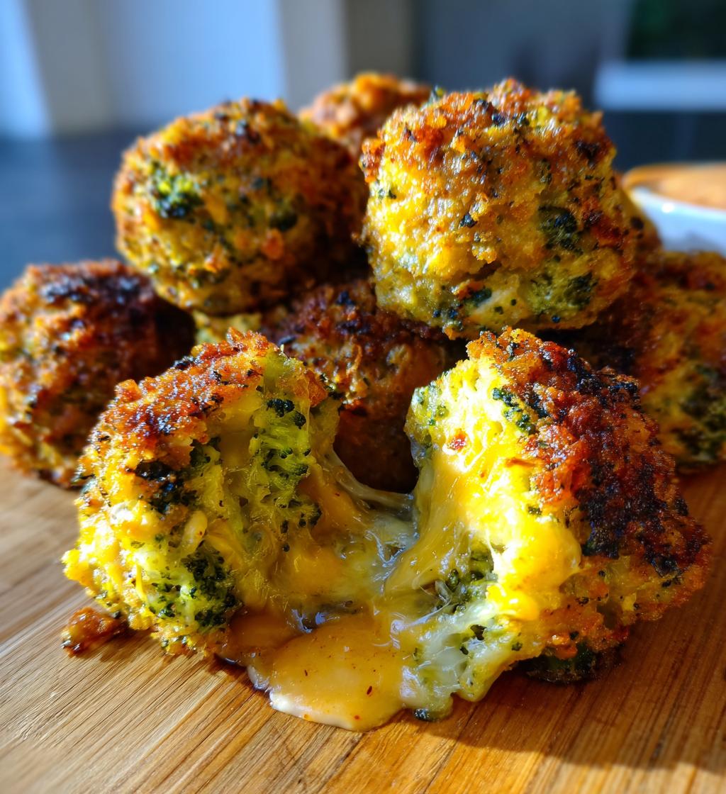 baked broccoli cheese balls - detail 1