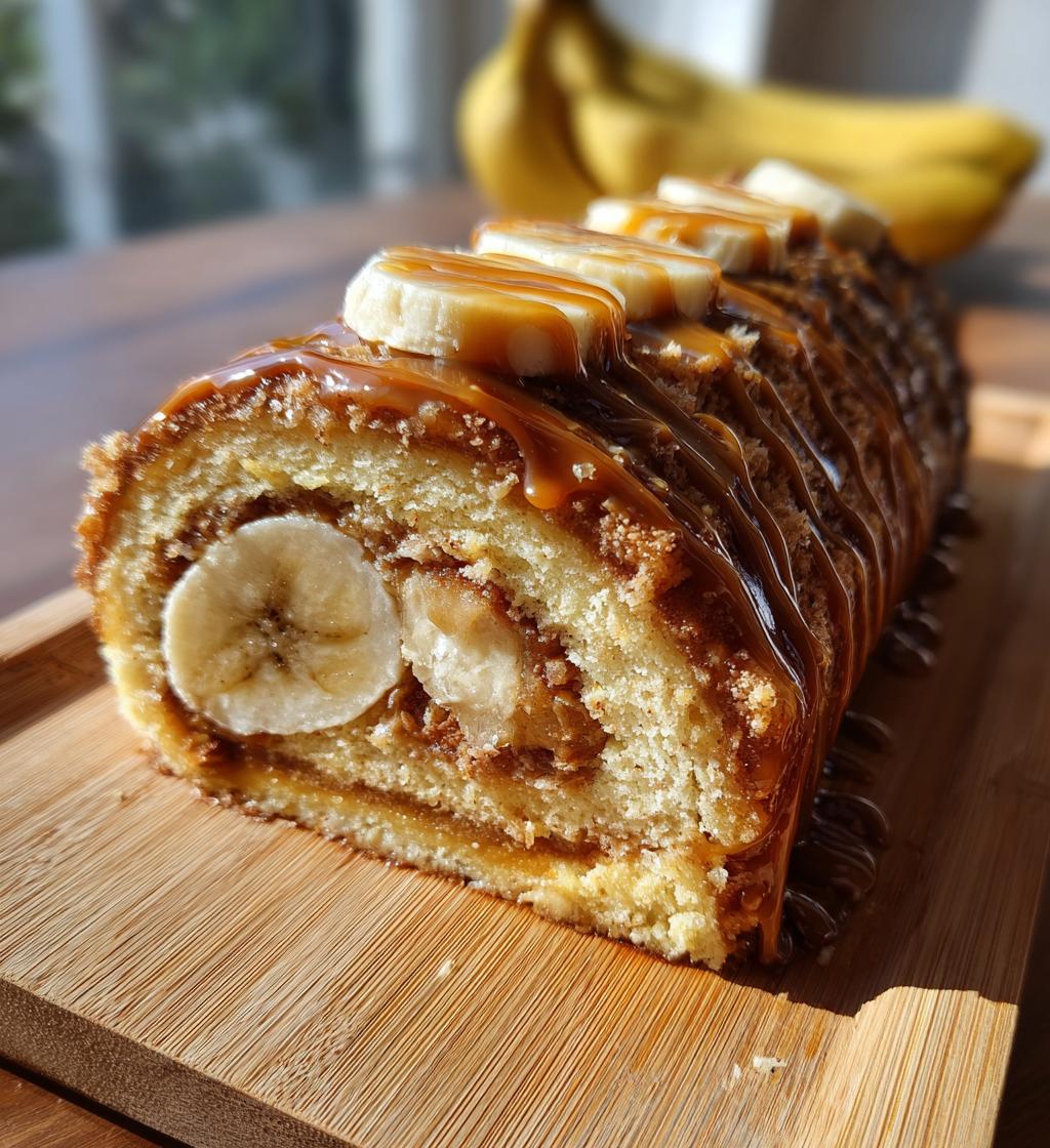 banana caramel roulade - detail 1