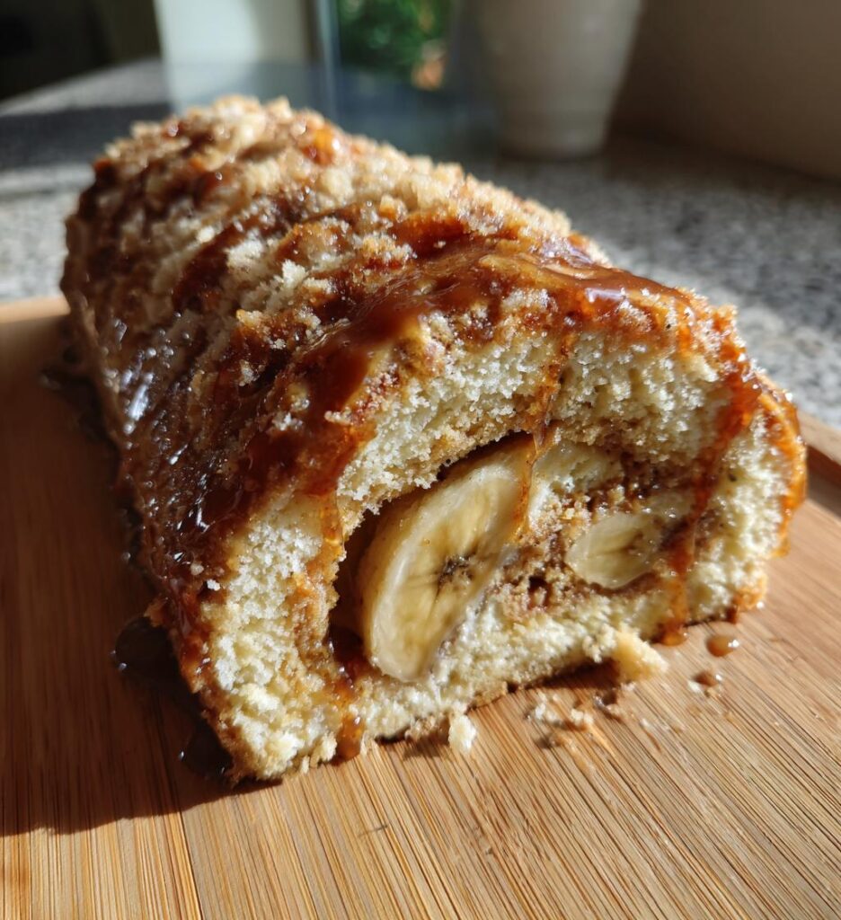 banana caramel roulade