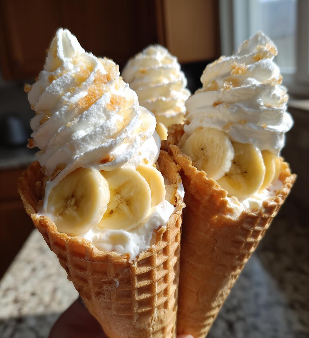 banana pudding cheesecake cones recipe - detail 1