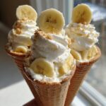 banana pudding cheesecake cones recipe