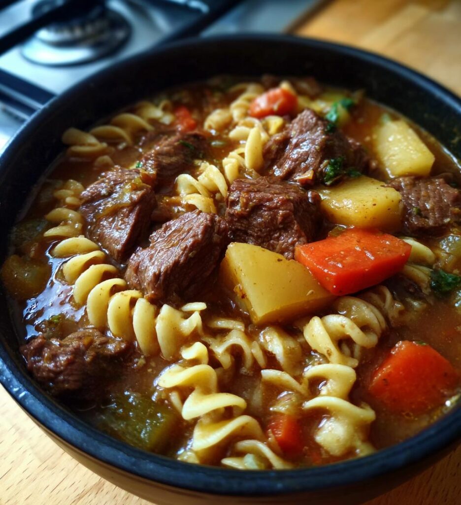 beef and noodles stew