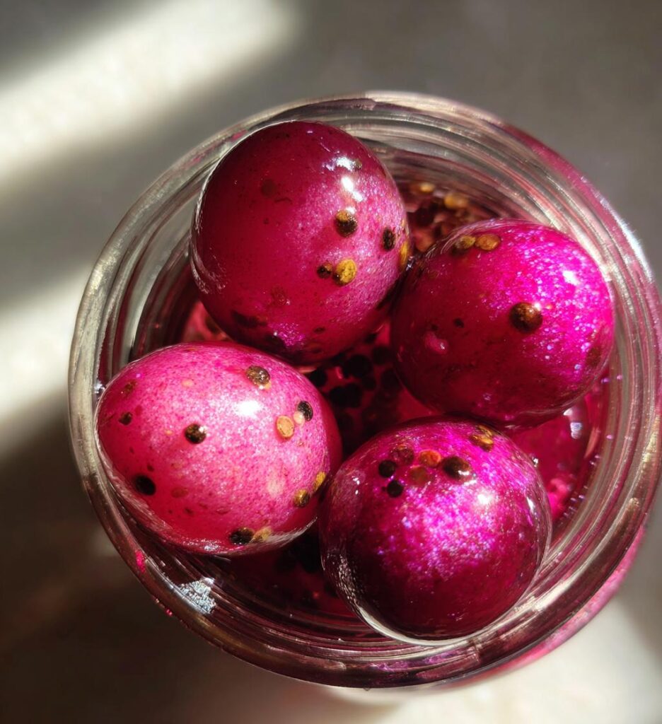beety pickled eggs
