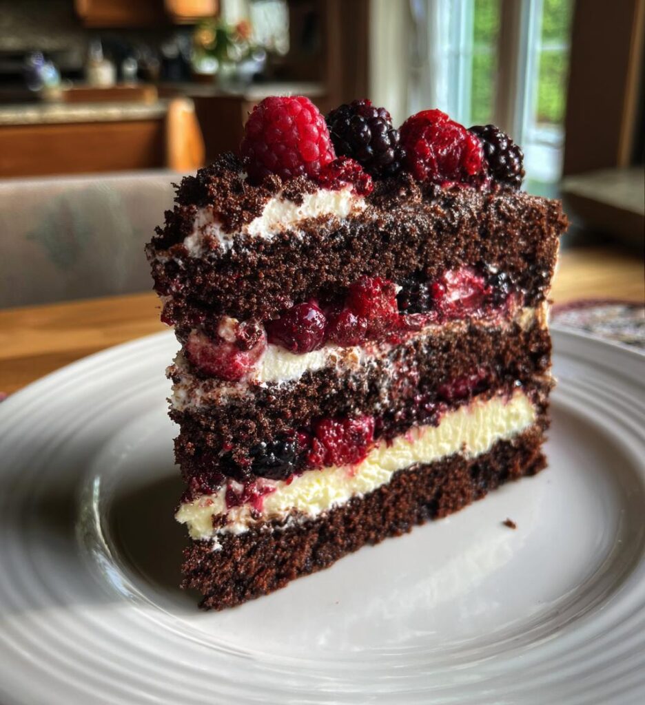 berry velvet layer cake