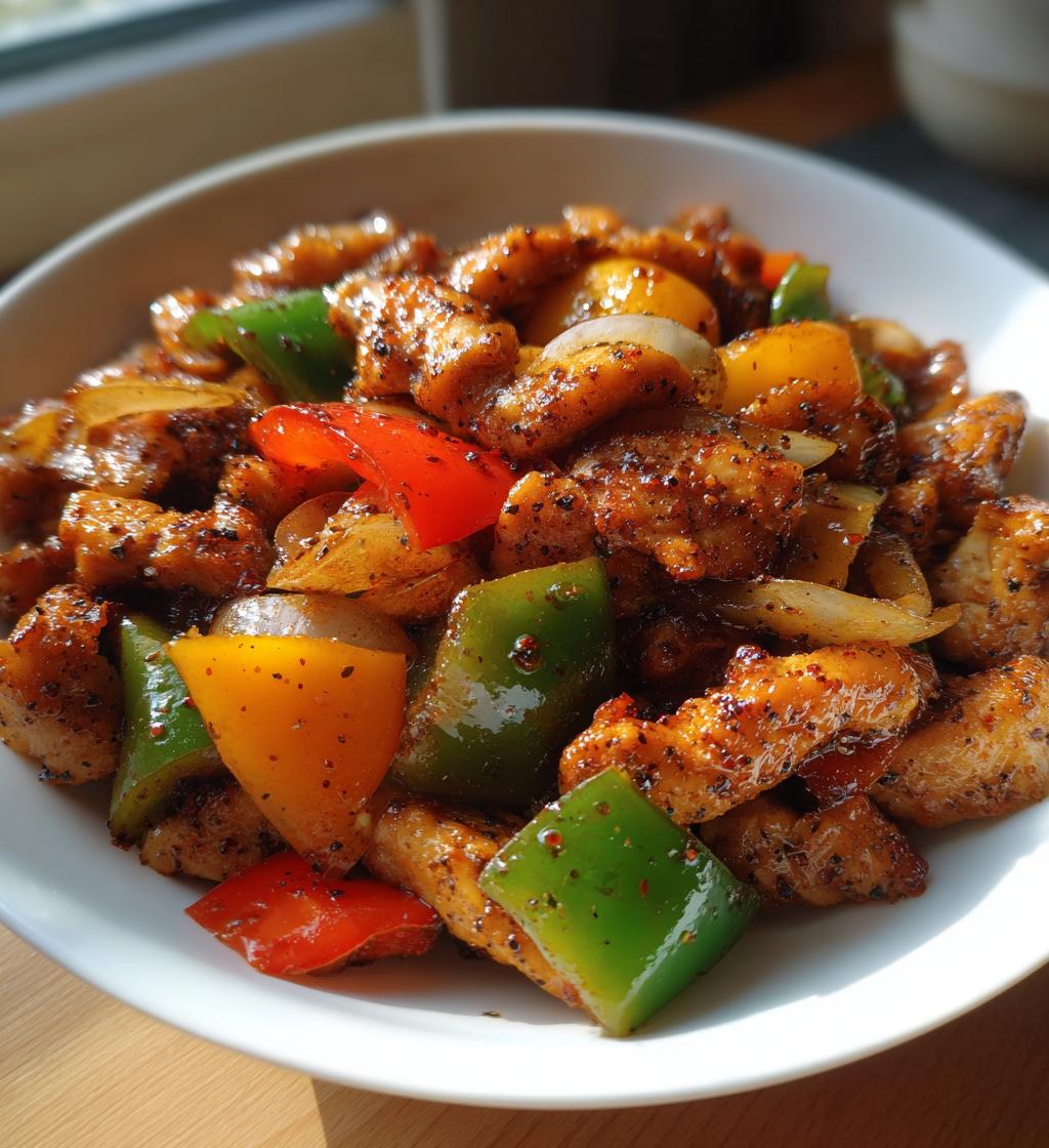 black pepper chicken with juicy tender chicken - detail 1