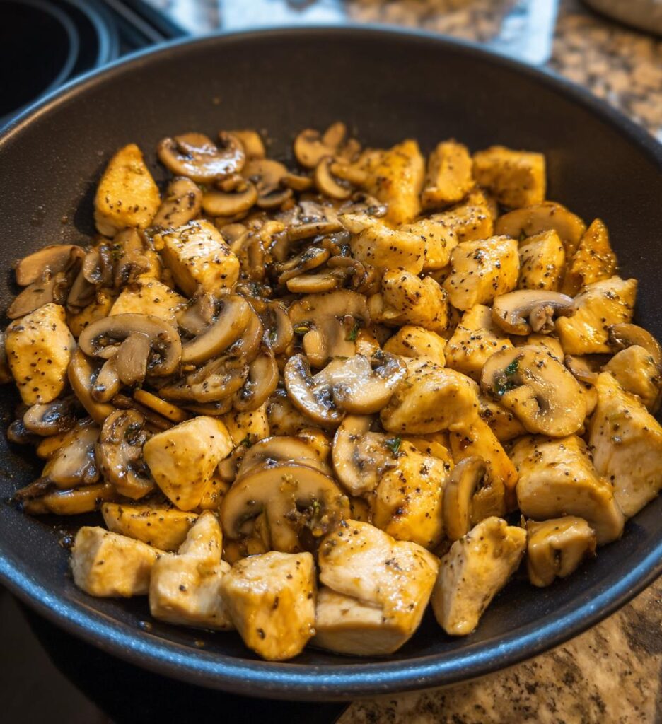 black pepper chicken with mushrooms recipe