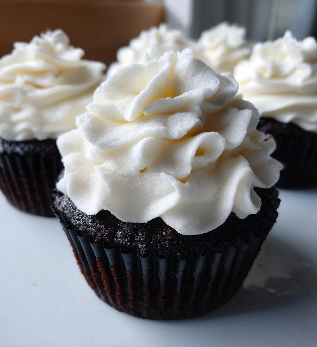 black velvet marshmallow cupcakes - detail 1