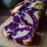 blackberry lavender swirl sheet cake