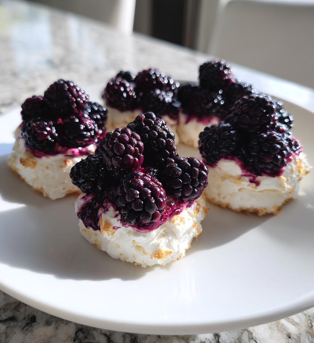 blackberry mini meringues - detail 1