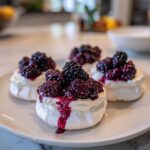 blackberry mini meringues
