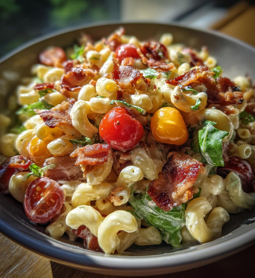 blt macaroni salad - detail 1