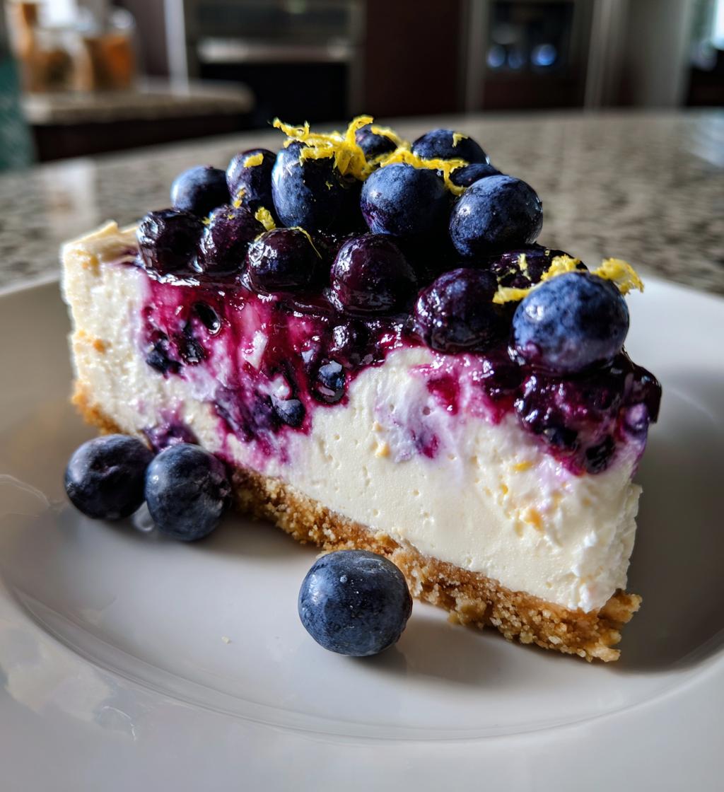 blueberry lemon cheesecake - detail 1