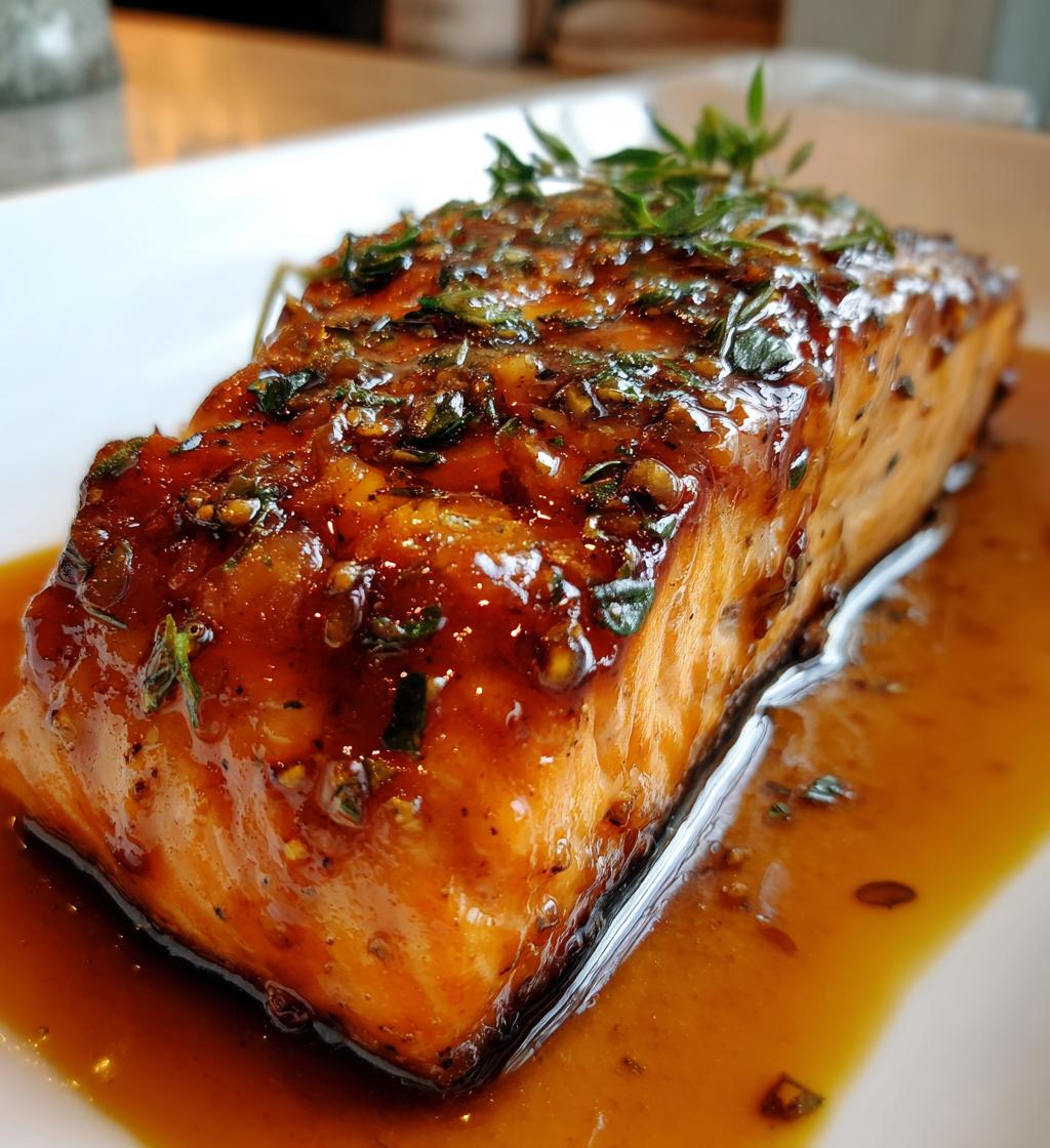 brown sugar glazed salmon - detail 1