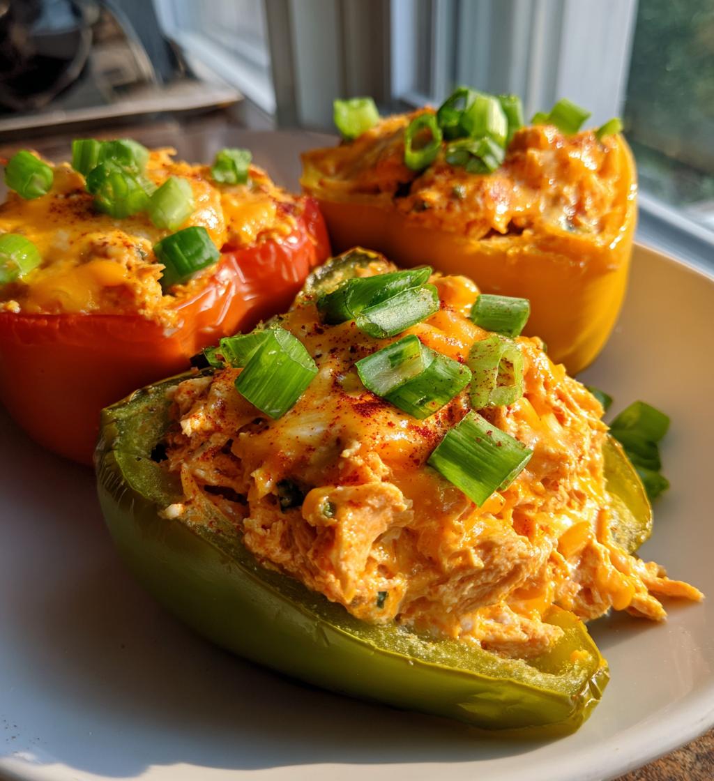 buffalo chicken stuffed peppers - detail 1