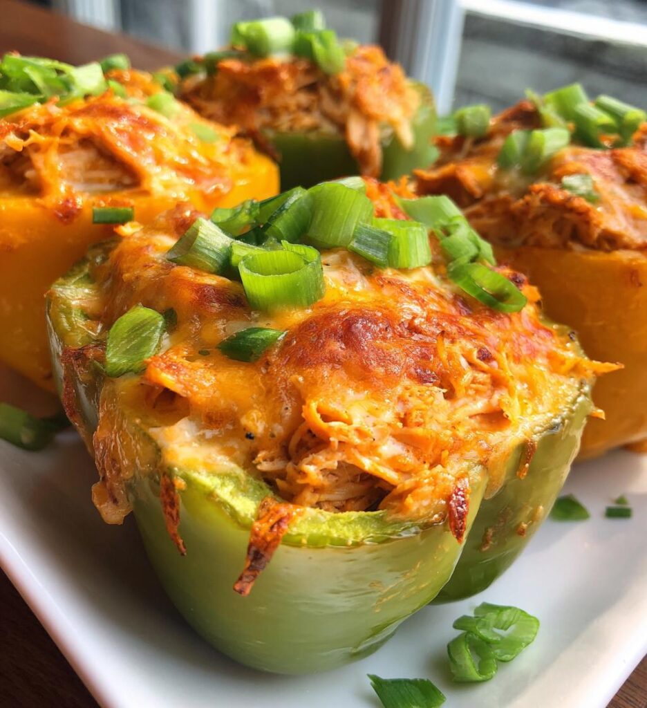 buffalo chicken stuffed peppers