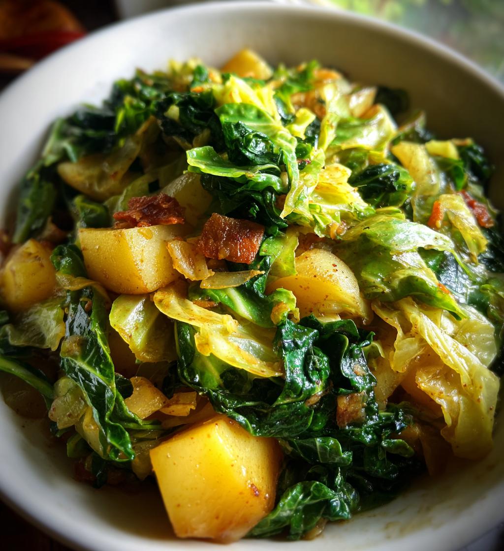 cabbage and potatoes - detail 1
