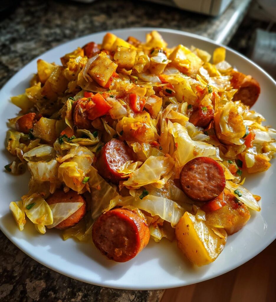 cabbage potatoes and sausage