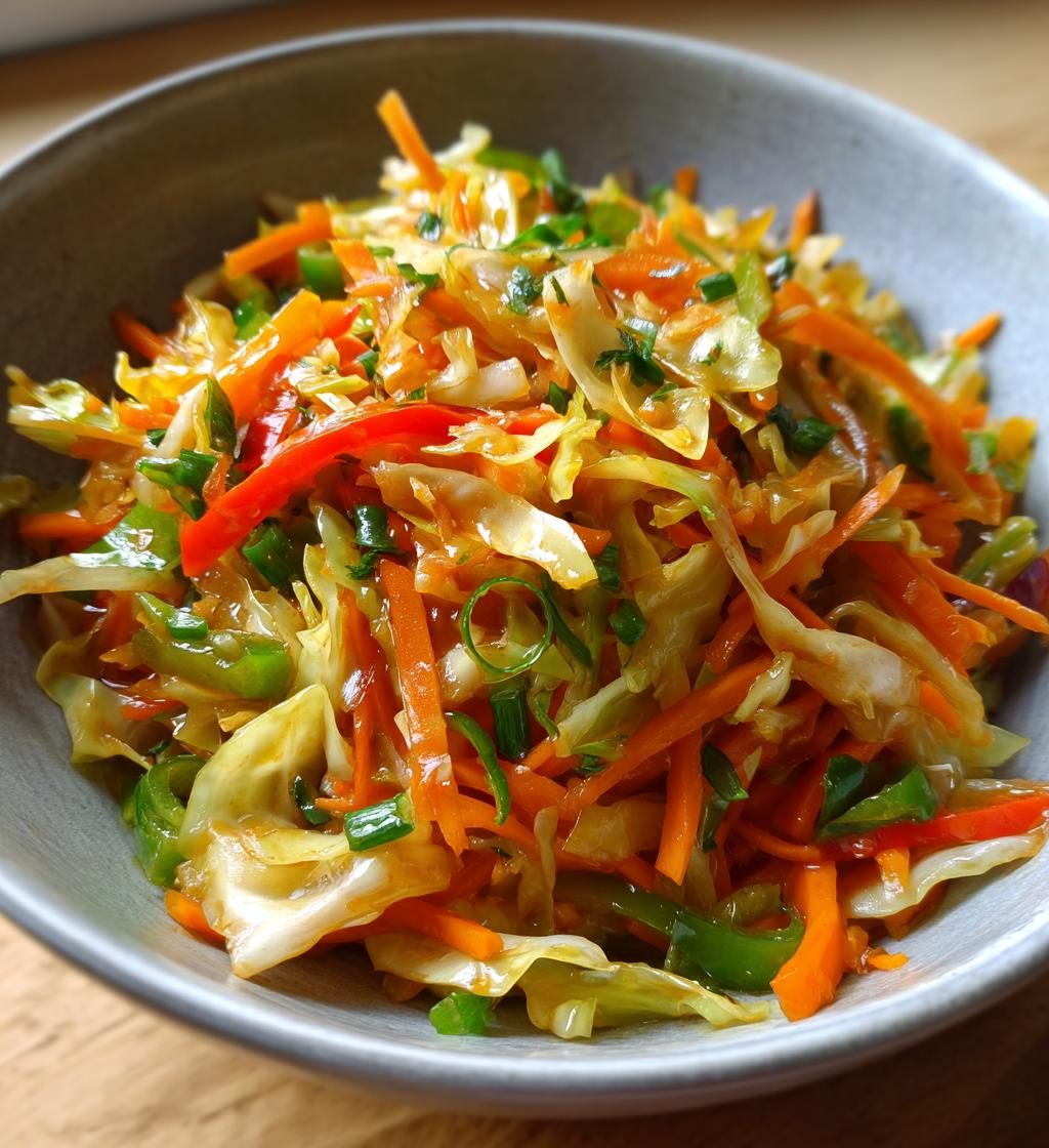 cabbage stir fry - detail 1