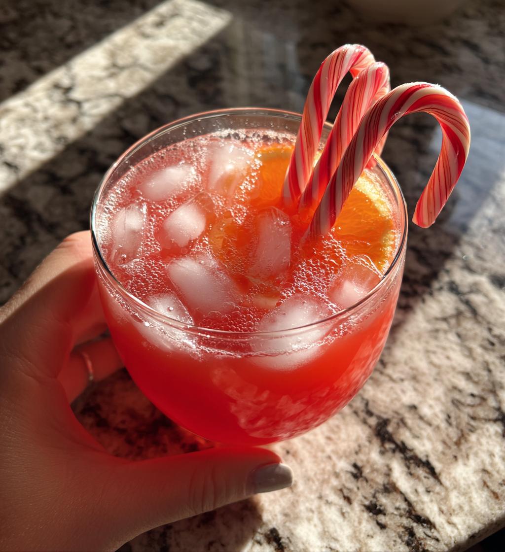 candy cane christmas punch - detail 1