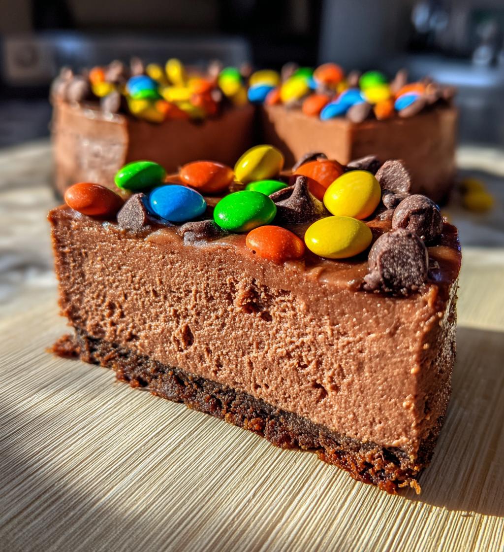 candy studded chocolate cheesecake - detail 1