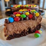 candy studded chocolate cheesecake