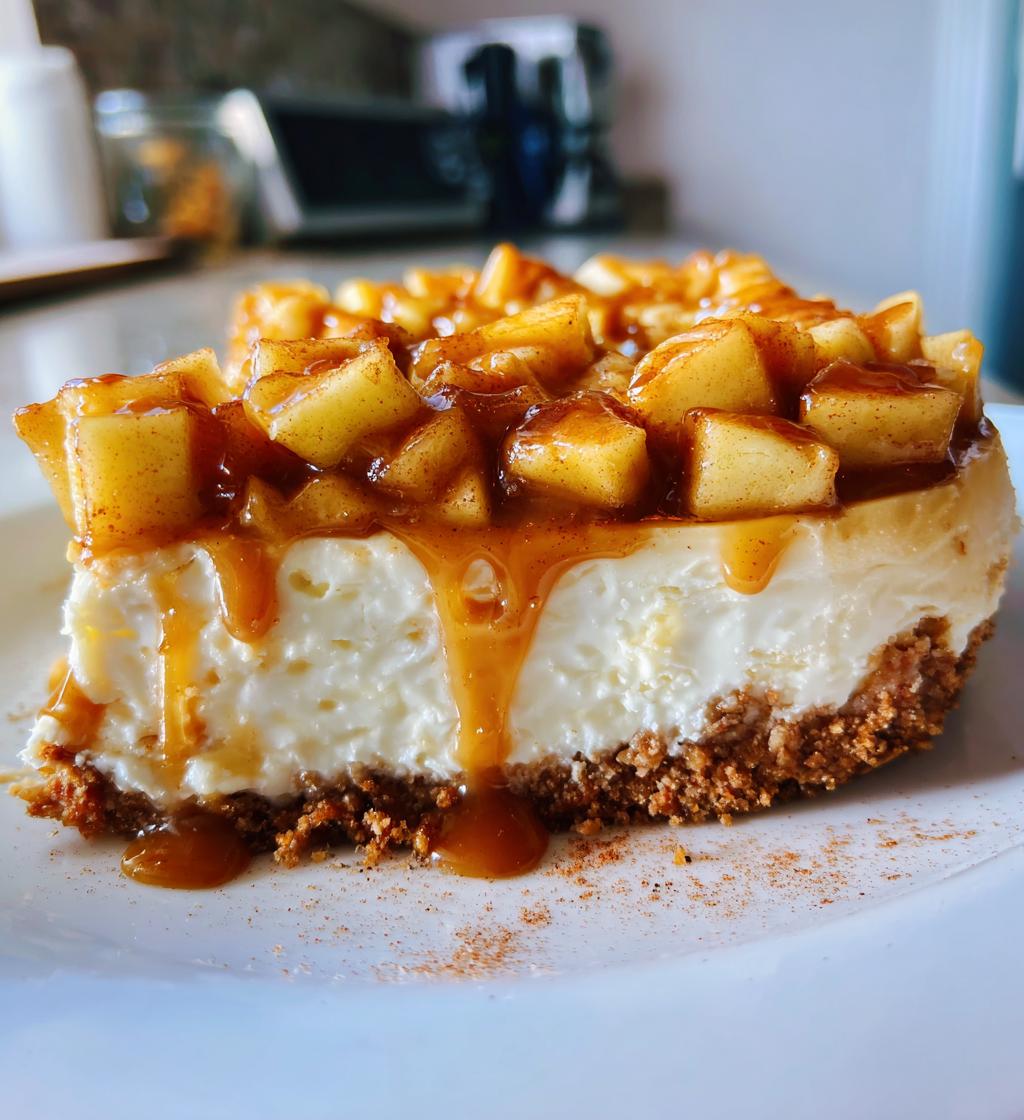caramel apple cheesecake - detail 1