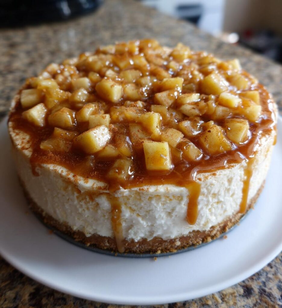 caramel apple cheesecake