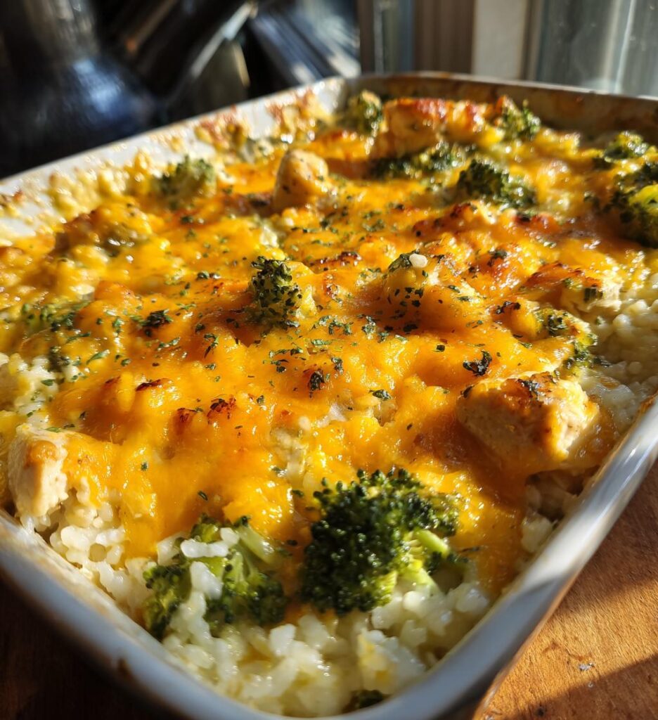 cheesy chicken broccoli and rice casserole