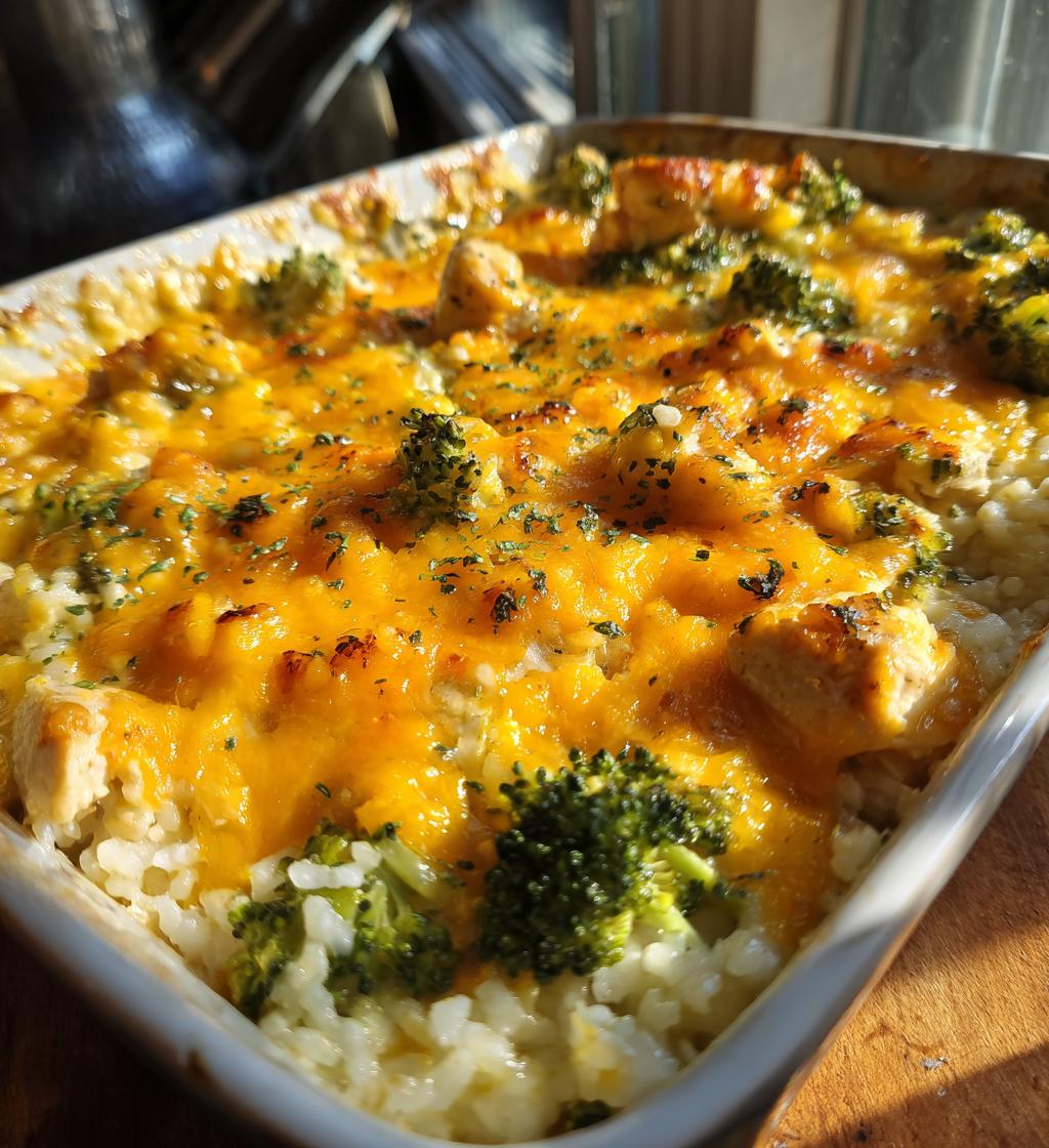 cheesy chicken broccoli and rice casserole