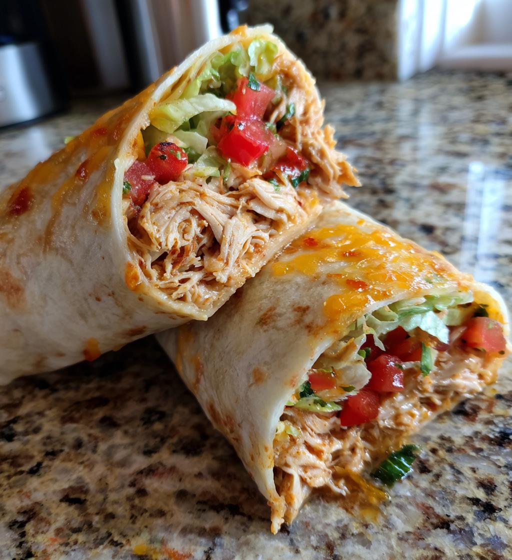 cheesy garlic chicken wraps - detail 1
