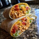 cheesy garlic chicken wraps
