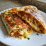 cheesy garlic chicken wraps